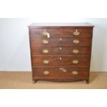 George III mahogany chest of drawers.