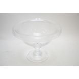 A modern hand-blown glass bowl.