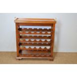 Modern mahogany wine rack.