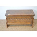 Oak blanket box in the 17th C style.