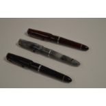 Three rare Harlin fountain pens