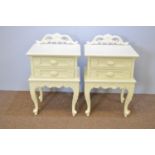 Pair of modern Italian style bedside tables.