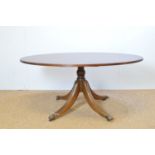Modern reproduction oval coffee table.