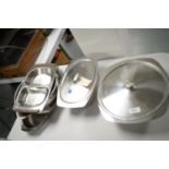 Stainless steel tableware.