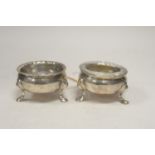 A pair of silver salts.