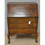 20th C mahogany bureau.