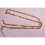 Gold curb link necklace