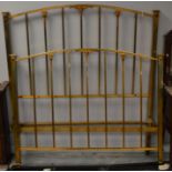 An early 20th C brass double bed ends.