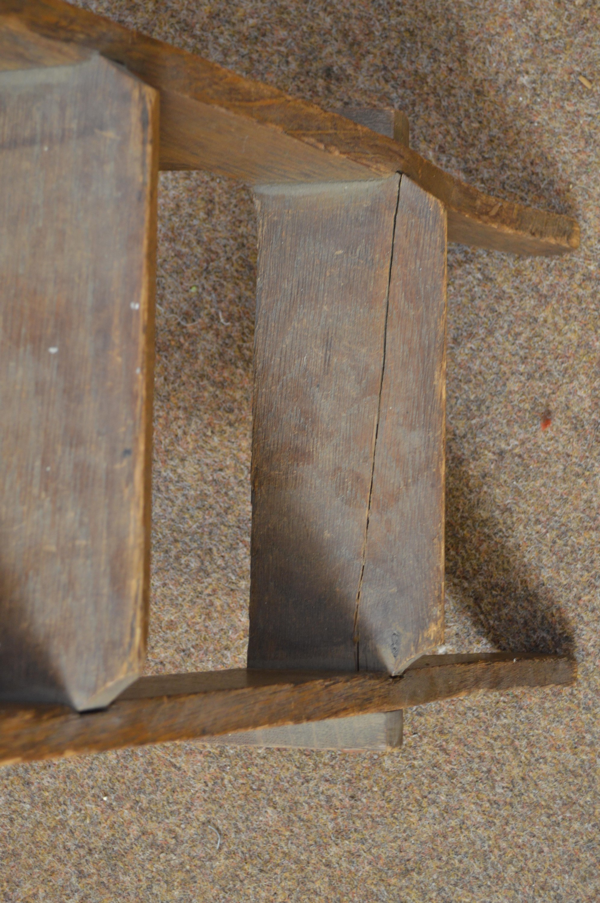 Set of vintage oak metamorphic library steps. - Image 3 of 3