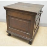 19th Century oak coal box.