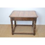 19th C oak centre table.