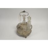 A 19th Century white metal cruet stand.