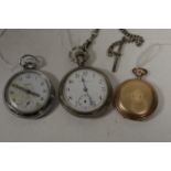 Three pocket watches.