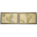 After Gilles Robert de Vaugondy - maps of North and South America.