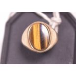 Tigers eye signet ring