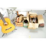 Musical instruments and stand.