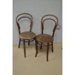 Two Bentwood chairs.