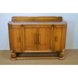 1930's oak breakfront sideboard.