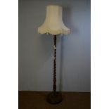 Mahogany standard lamp.