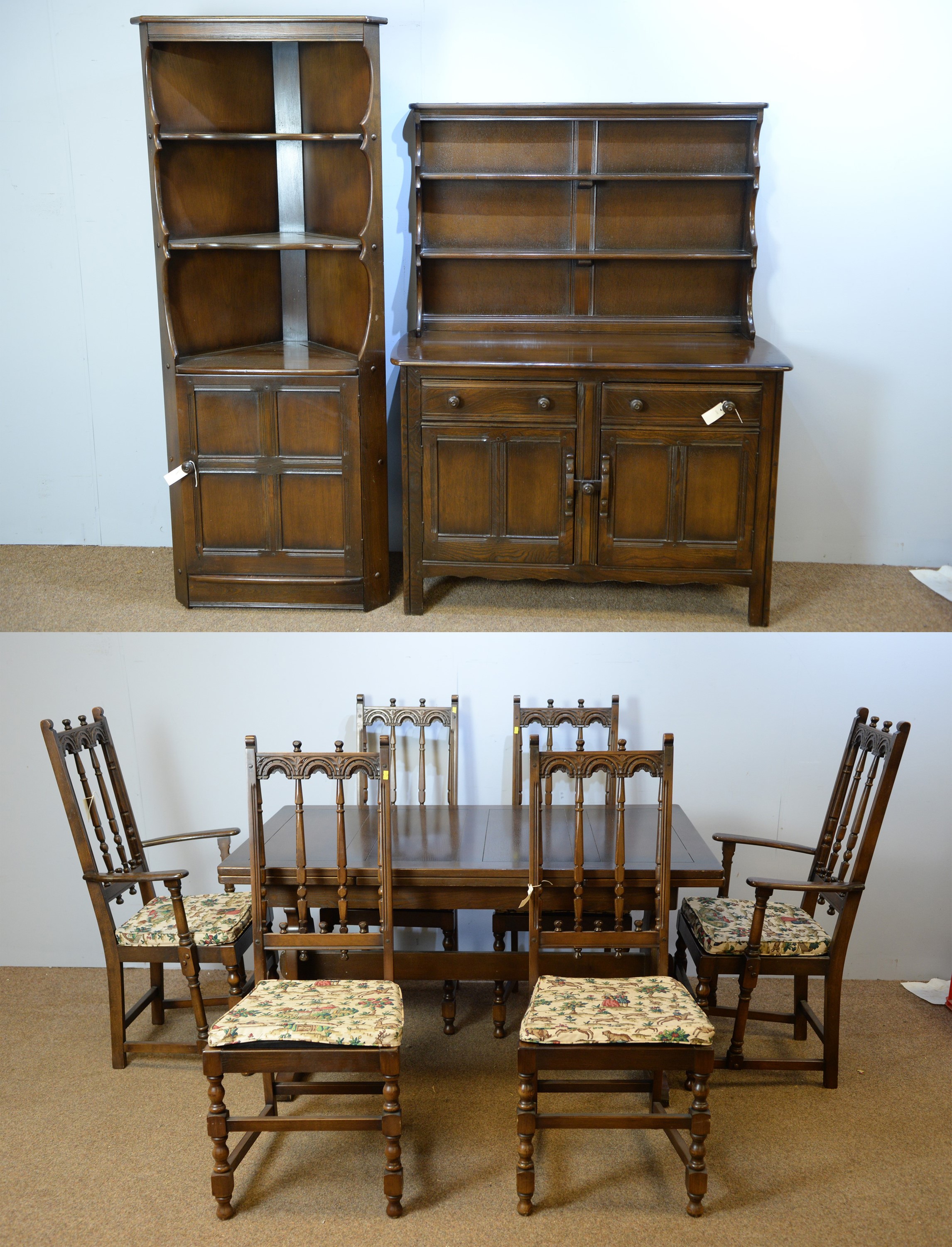 Ercol Old Colonial dining room furniture.