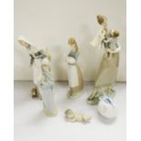 Lladro figures and bauble