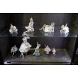 Female dancer porcelain figurines