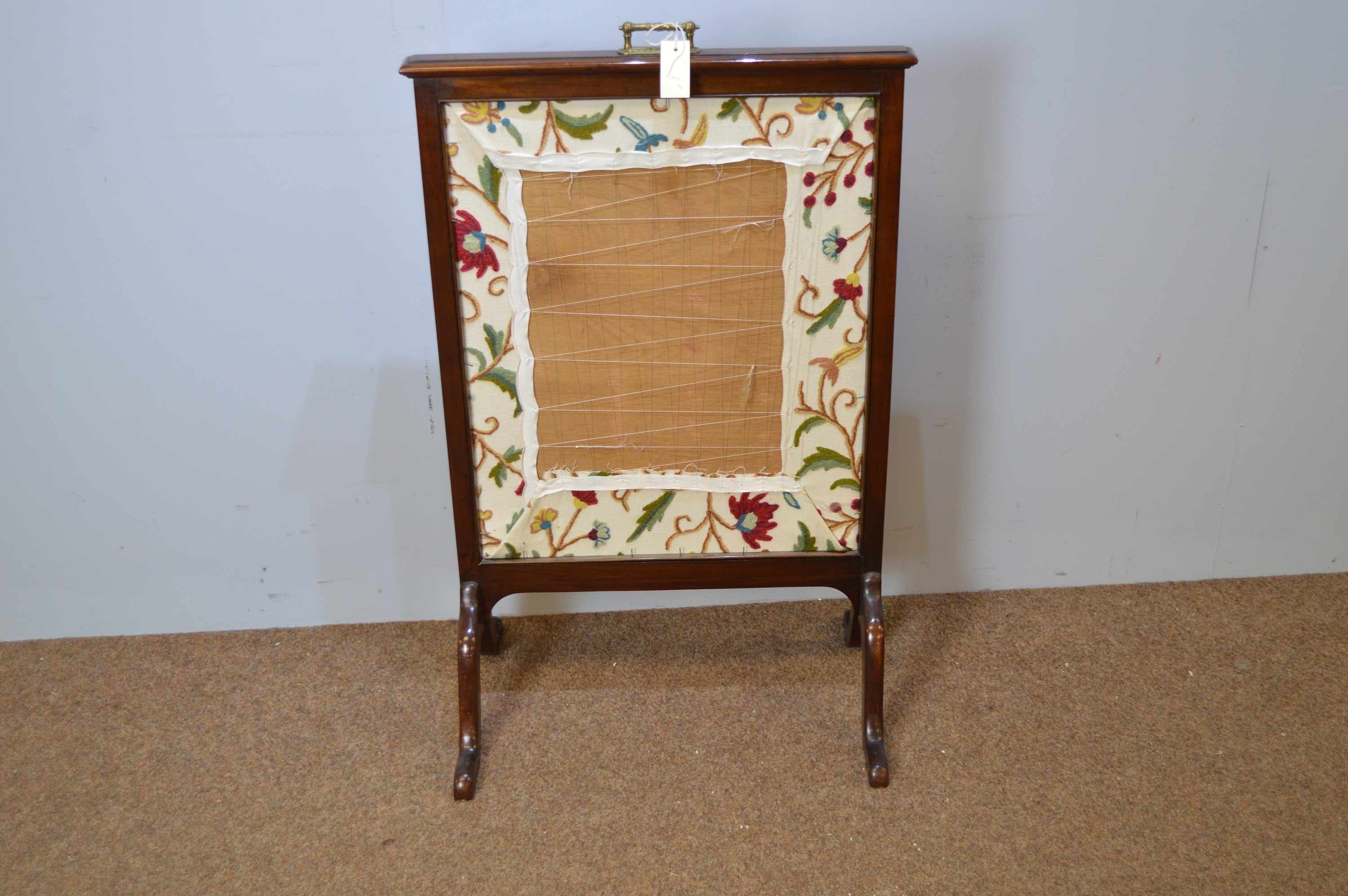 Late Victorian firescreen. - Image 2 of 2