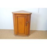 19th C simulated oak corner cabinet.