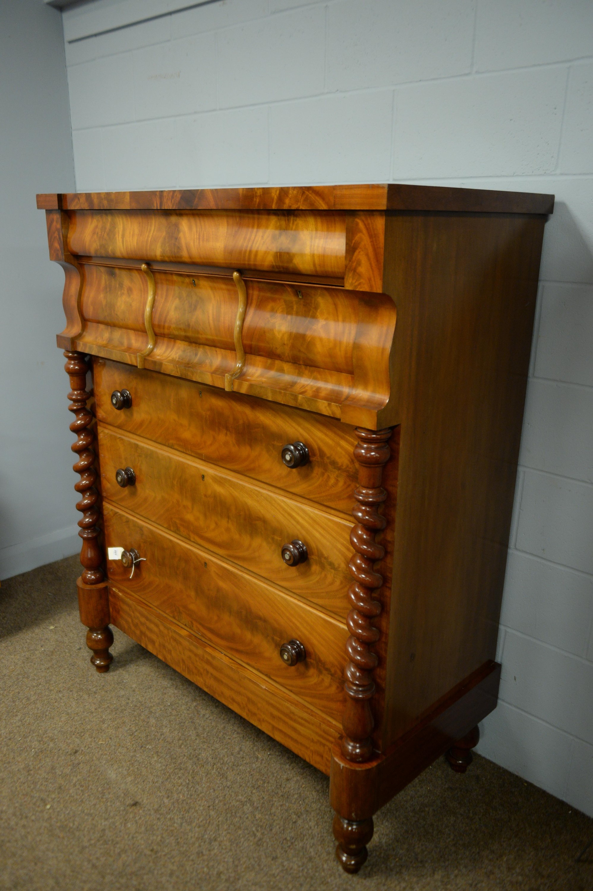 Victorian mahogany Scotch chest. - Image 2 of 3