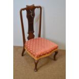 Edwardian mahogany nursing chair.