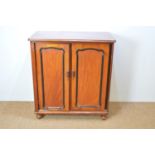 Late 19th C mahogany cupboard.