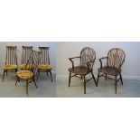 Ercol Goldsmith Windsor chairs; pair of Windsor style chairs.; and a nursing chair.