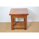 Asian hardwood bedside table.