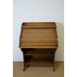 Early 20th C oak roll-top desk.