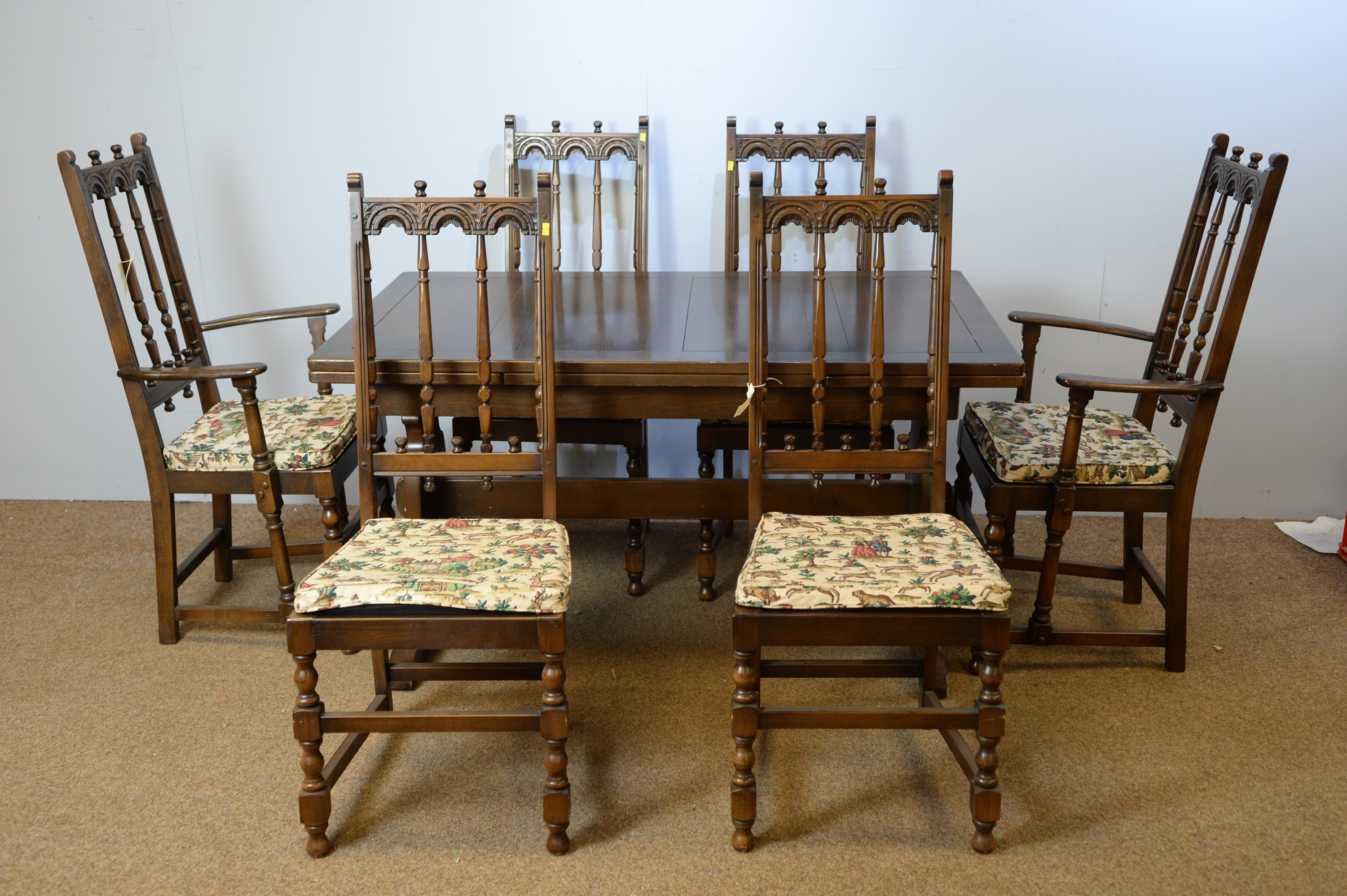 Ercol Old Colonial dining room furniture. - Image 3 of 5