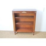 Victorian-style mahogany open bookcase.