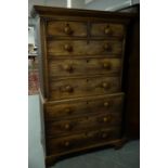 George III mahogany chest-on-chest.