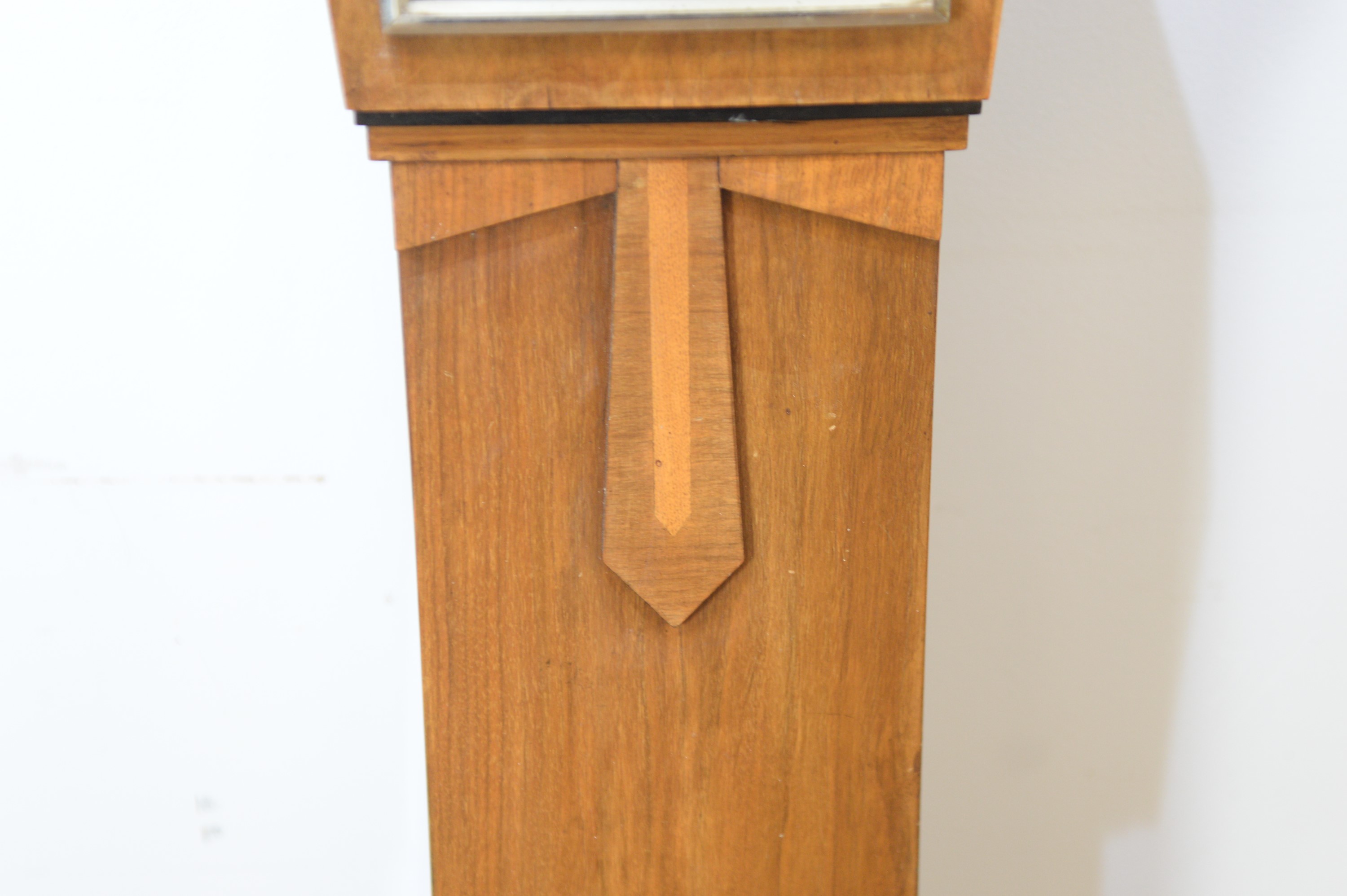 Enfield Clock Co. Ltd. Art Deco walnut granddaughter clock. - Image 3 of 4