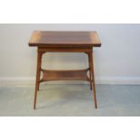 Edwardian inlaid mahogany card table