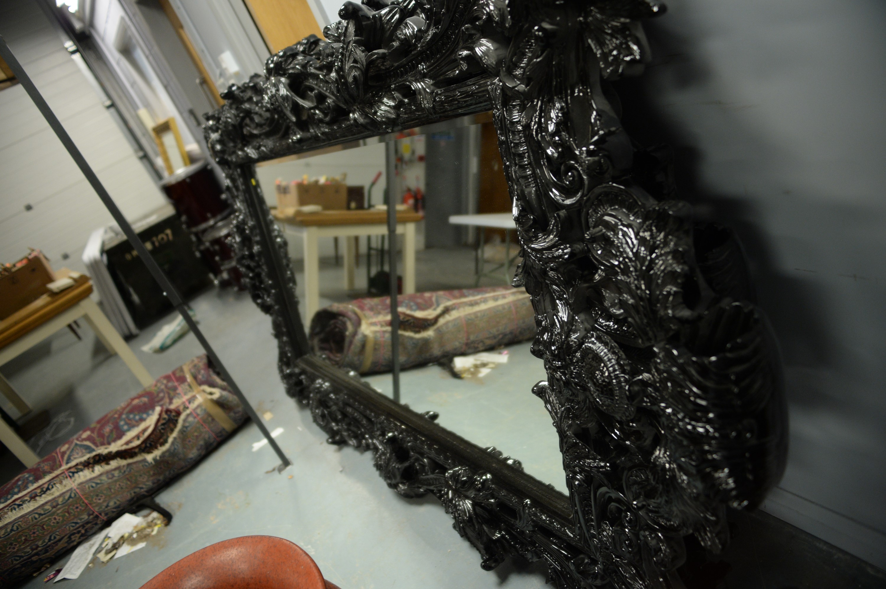 Large and ornate rococo style wall mirror. - Image 2 of 2
