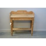 A Victorian stripped pine washstand