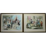 After James Gillray - pair of prints.