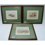 Three original David Robert - lithographs.