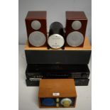 Amplifier, audio teak speakers; etc.