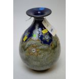 Doulton Lambeth stoneware pear-shaped vase.