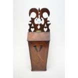 A late 18th/early 19th Century inlaid mahogany candle box,