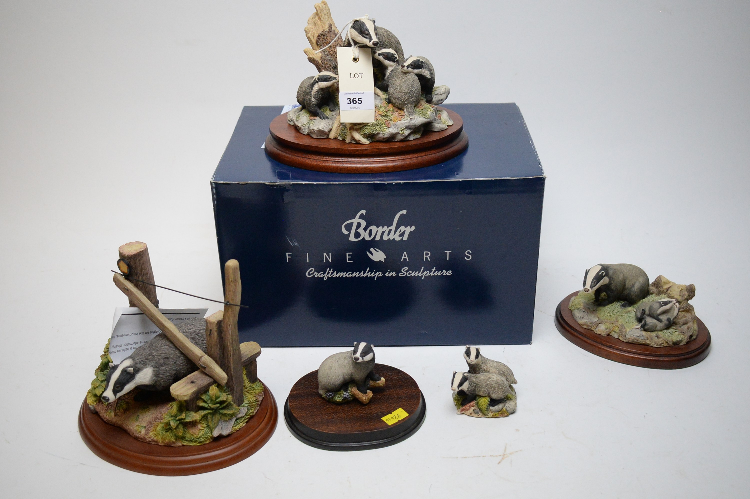 Border Fine Arts groups depicting badgers.