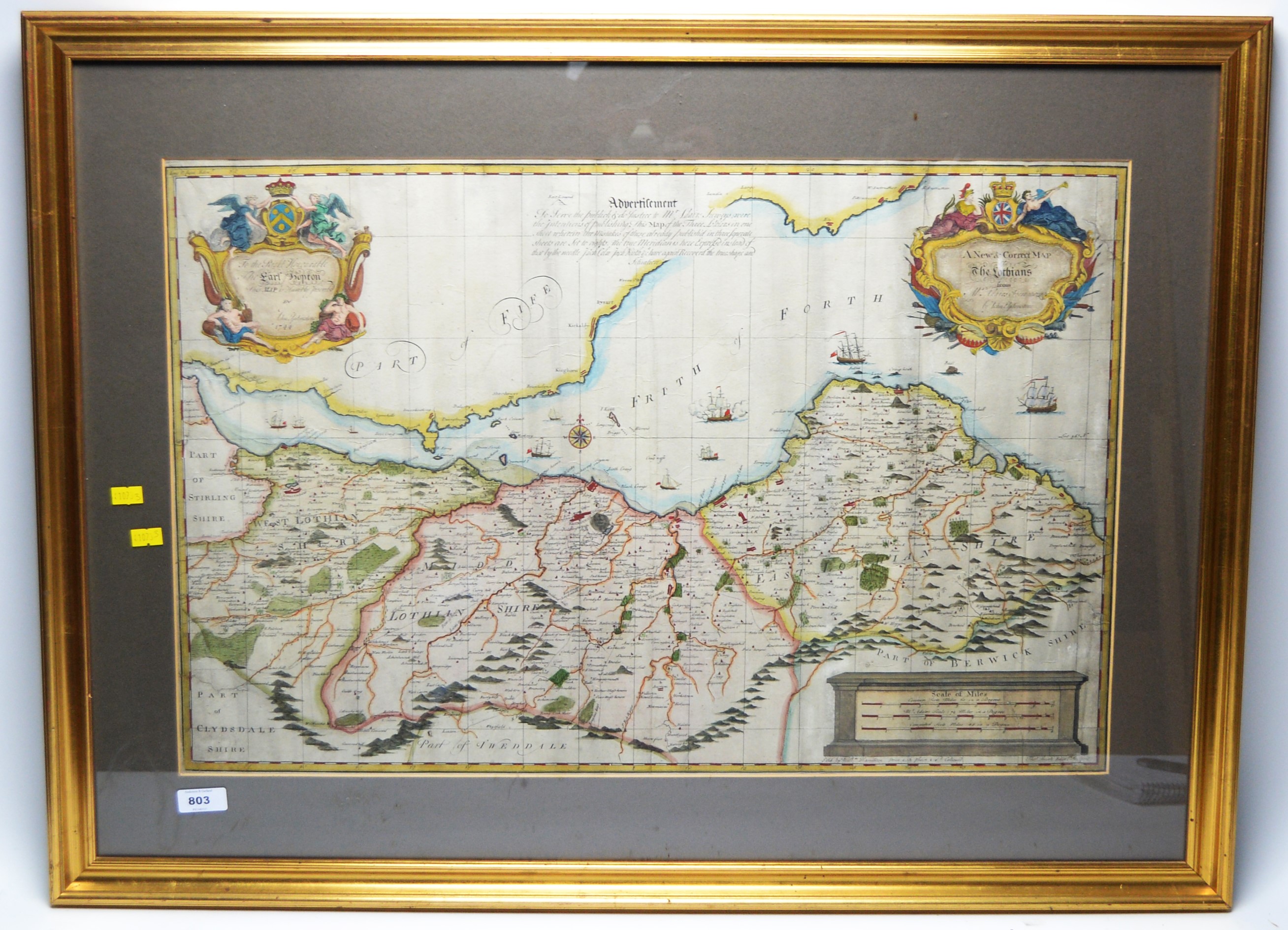 John Elphinstone - Antique map of Scotland.