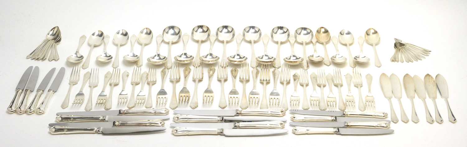 A suite of Elizabeth II silver cutlery.