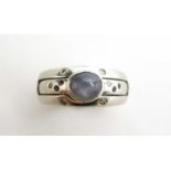 Star sapphire and diamond rings